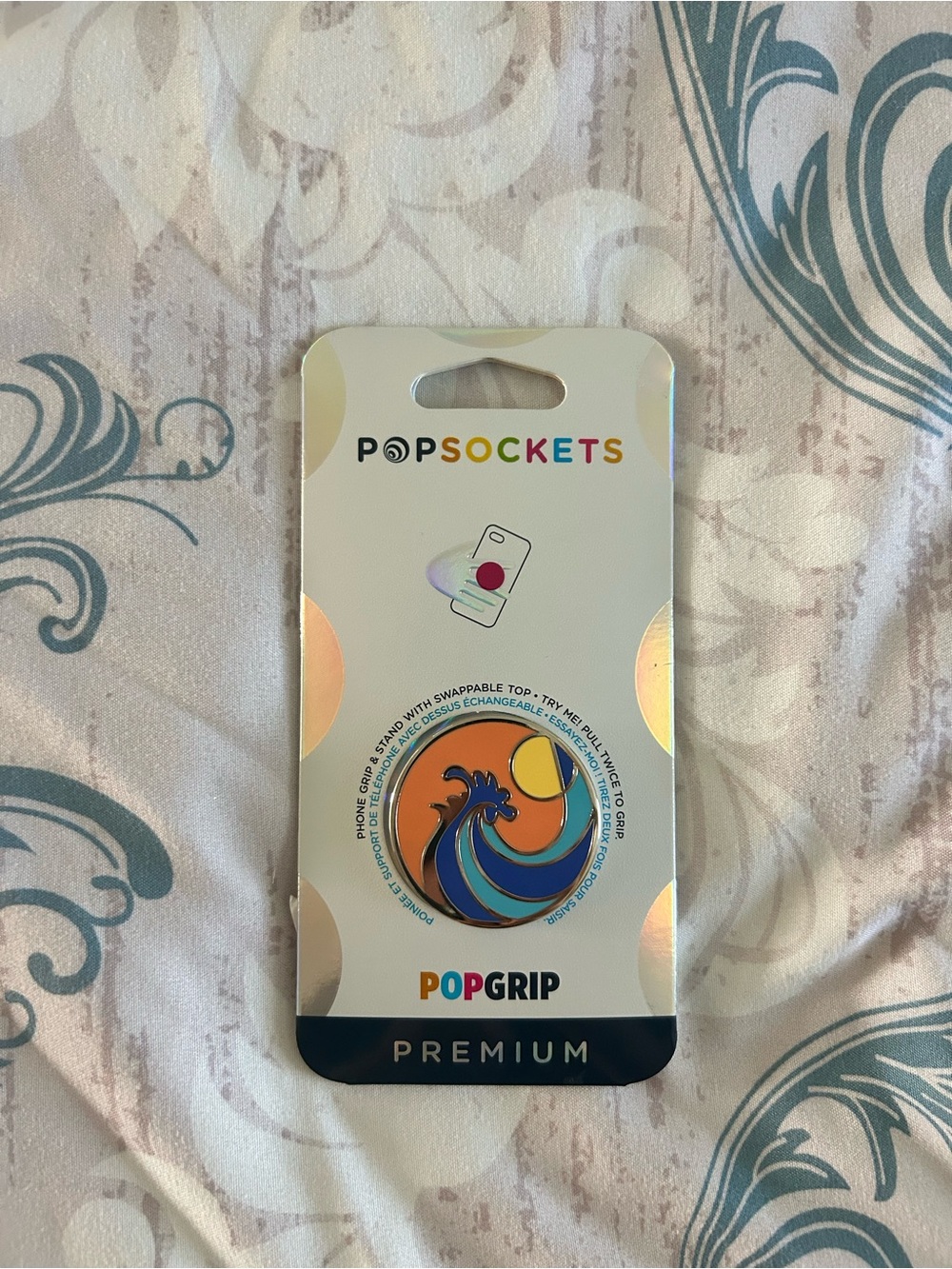 Ride The Wave Coral Metal Premium PopSocket